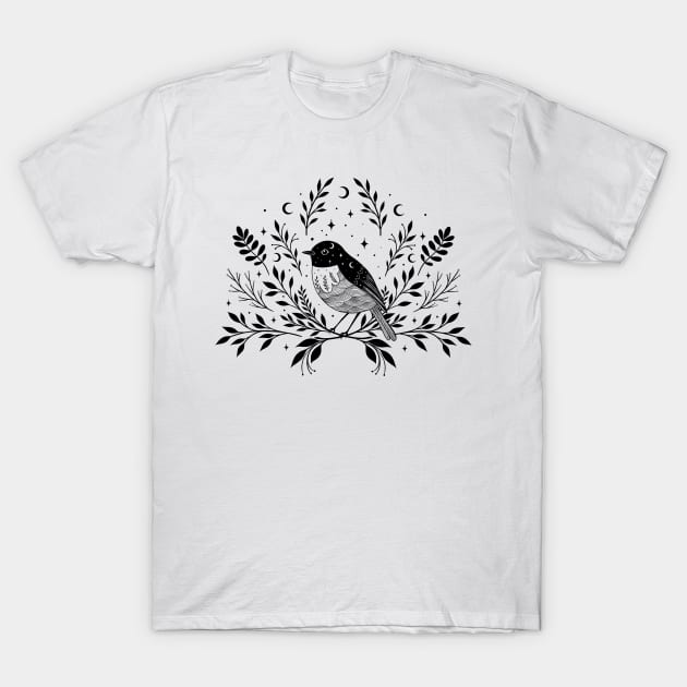 A Bird with Seven Moons T-Shirt by Episodic Drawing